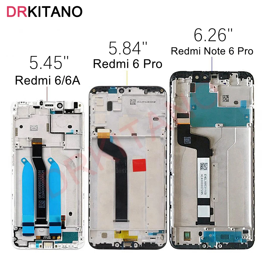 Для Xiaomi Redmi 6 6A Note6 Pro ЖК-дисплей с сенсорным экраном дигитайзер для Xiaomi Redmi Note 6 Pro ЖК-экран с заменой рамки
