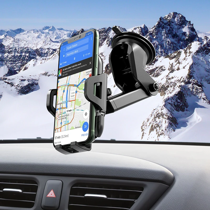 hoco universal car phone holder for iphone 12 pro max 360 degrees adjustable gps mount stand for xiaomi mi 11 10 samsung a51 a71 free global shipping