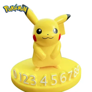 takara tomy pokemon action figure toy figur pikachu pokemon car mobile phone number car front moving license plate ornaments free global shipping