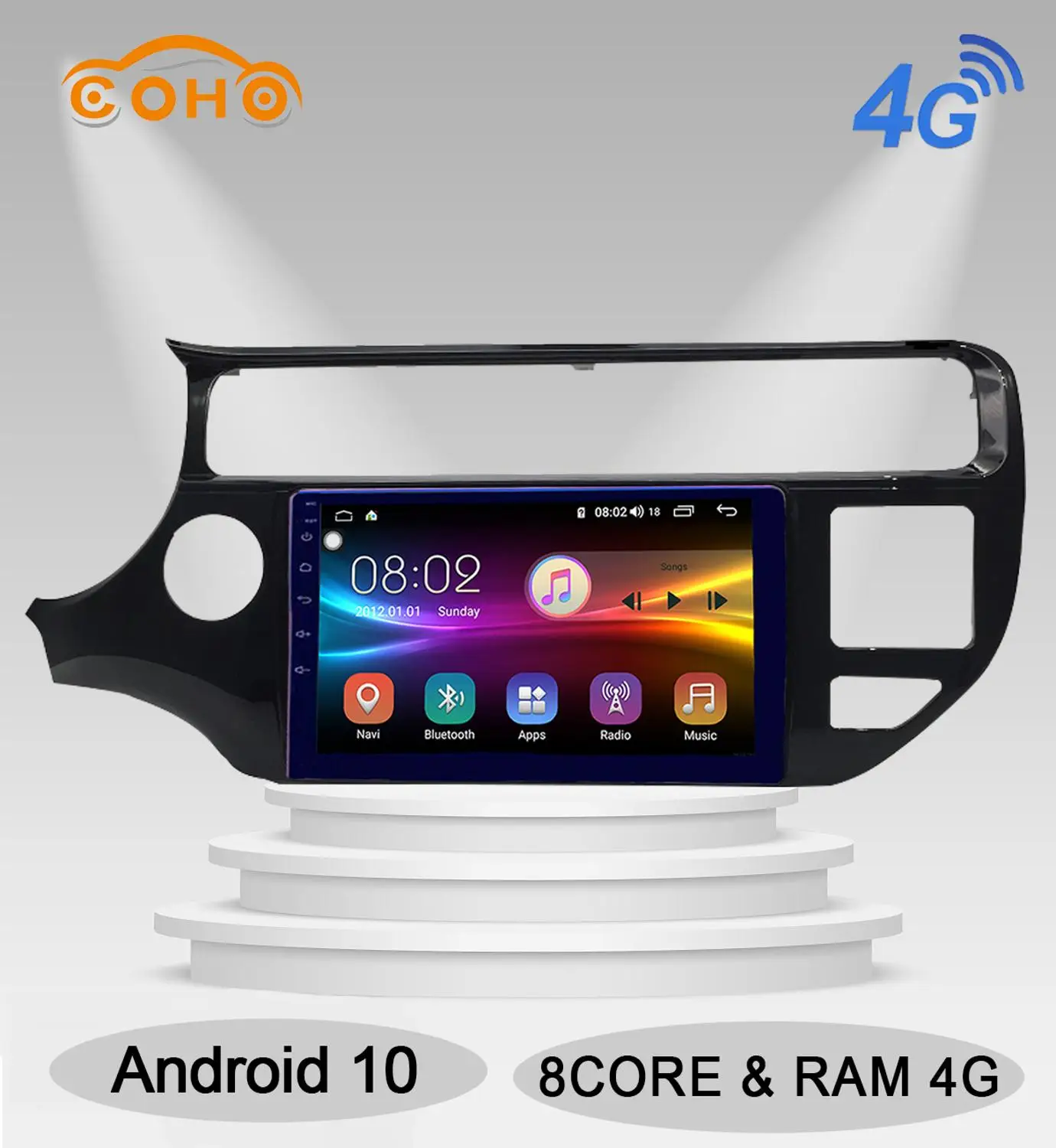 COHO для KIA RIO 2012 2015 Android 10 0 Восьмиядерный 6 + 128G мультимедийный плеер стерео bluetooth