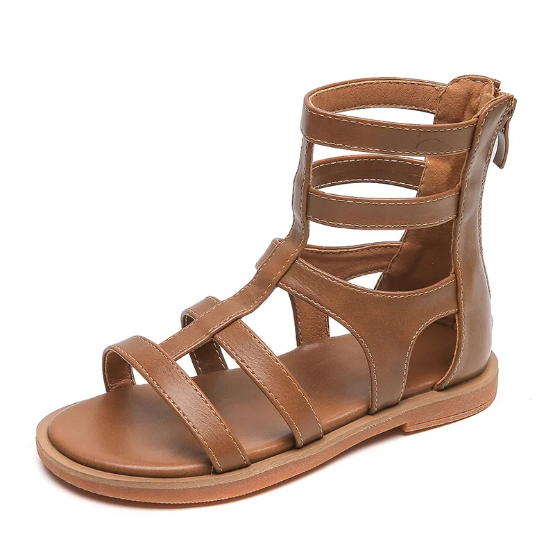 Модное платье Для детей на лето 2021 Новое принцессы сандалии-гладиаторы больших