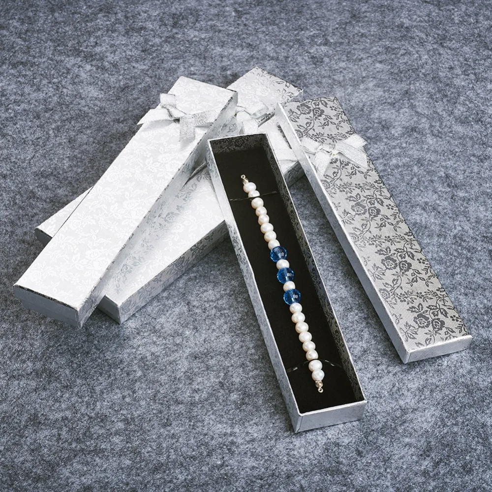 12 шт. прямоугольные картонные Длинные ожерелья с бантом/Ювелирные