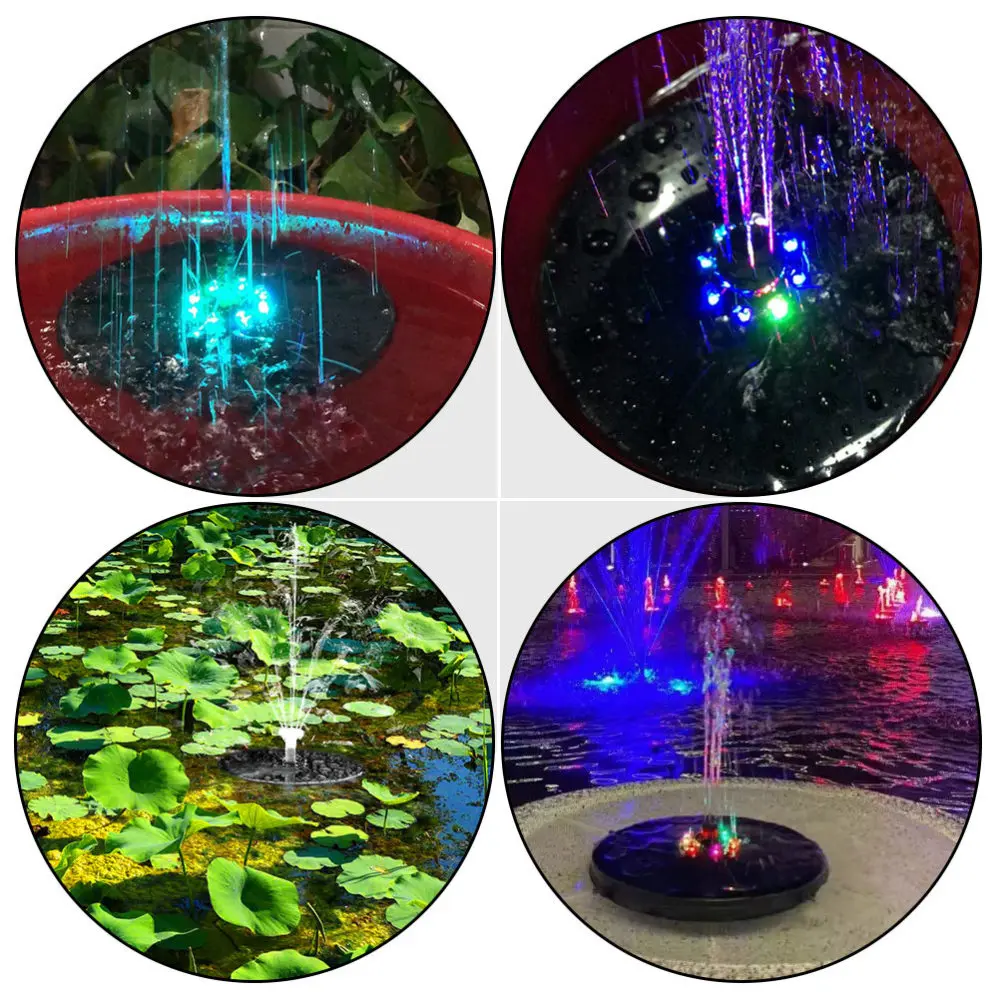 

1 Set of Outdoor Solar Powered Fountain Floating Water Pump Garden Decoration