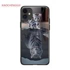 Силиконовый резиновый чехол для телефона, чехол для iPhone 13, 6, 6S, 7, 8 Plus, X, XS, XR, 11, 12, Mini Pro Max, 5S SE, котенок против тигра, кошек, coque Fundas