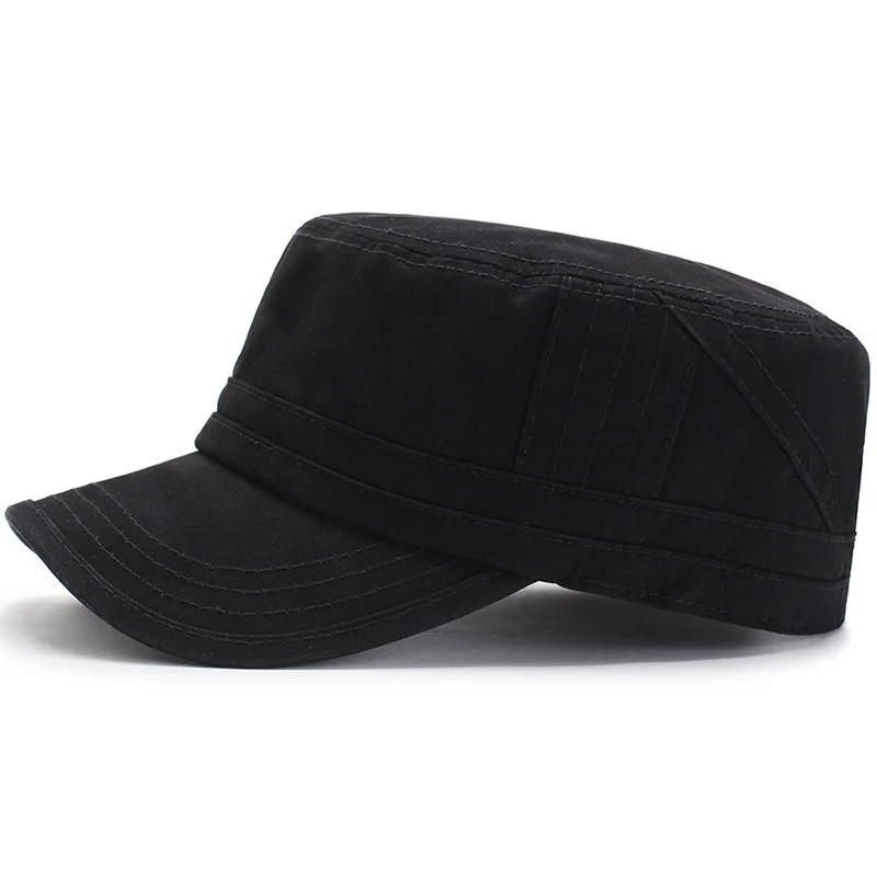 

Hat Men's Hat Military Cap Men's Solid Color Washed Peaked Cap Trendy Spring and Summer Casual Sun H