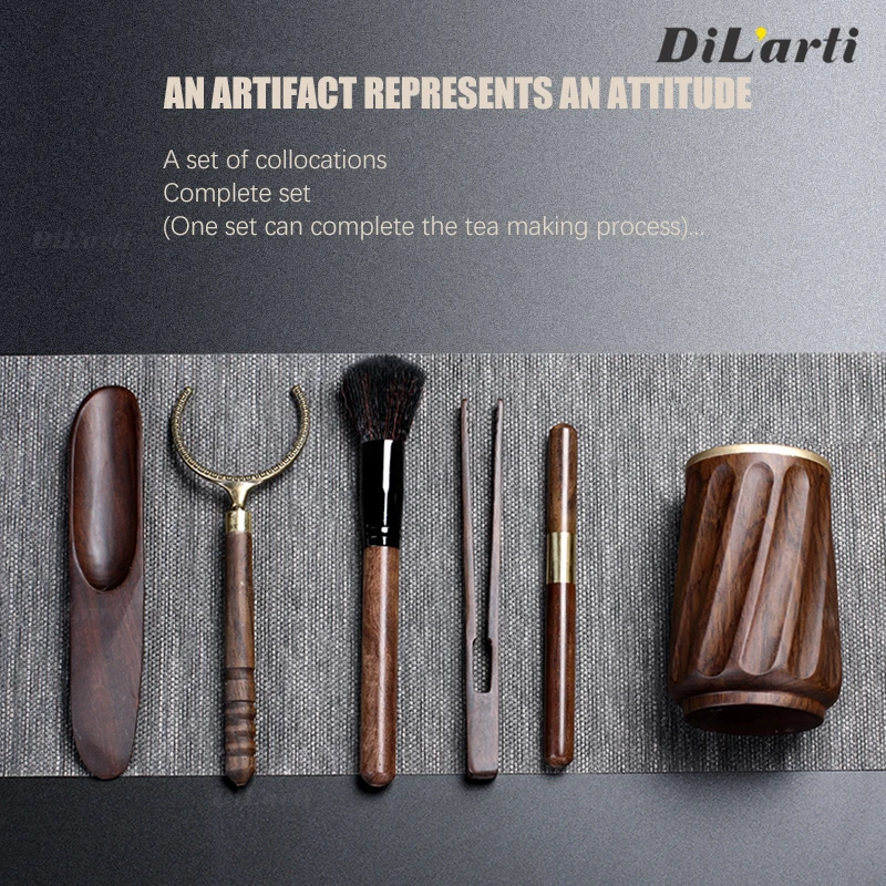 Новый Африканское черное дерево Чай церемонии набор аксессуаров шесть