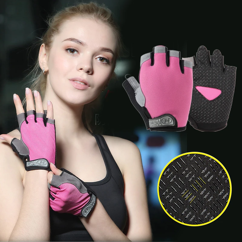 

Professional Fitness Gloves Non-Slip Yoga Exercise Half Finger Men Women Power Weight Lifting Hand Protector Cycling accessory