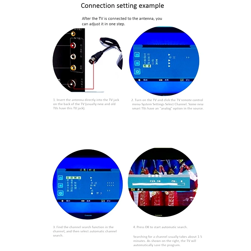 

New 70MHz DVB-T Digital Indoor Receiving TV Antenna Wide Range 100-240V Indoor Receiving TV Antenna(EU Plug)