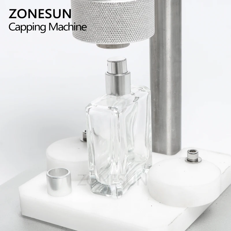 ZONESUN Manual Crimping Machine Perfume Crimper Capper Metal Collar Cap Press Capping Spray |