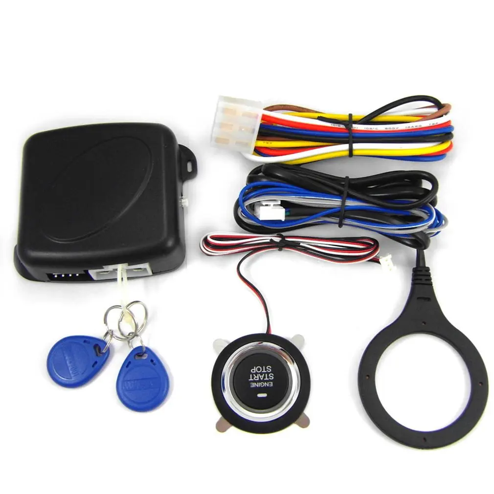 

1 Set New SQ9002 Safety Car Anti-theft Alarm Smart PKE One-key Begin Remote Control Anti-theft Keyless Begin Security Systems