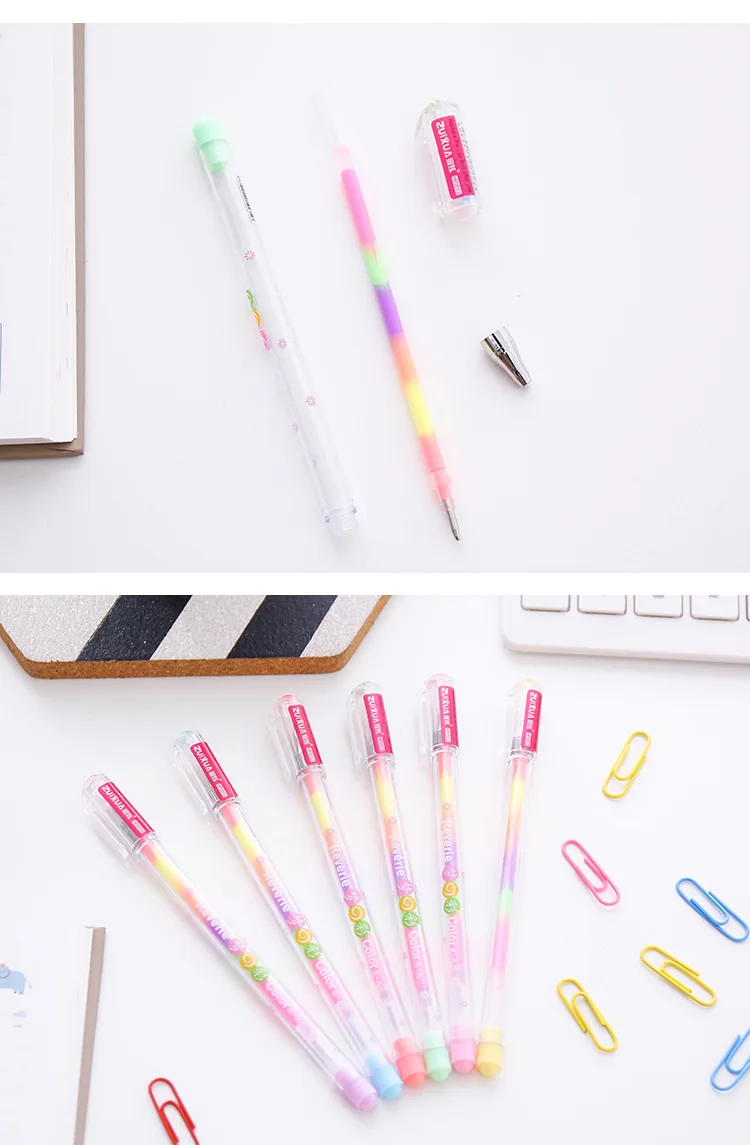 Hethrone 1 шт. 0,5 мм Корея граффити ручка на водной основе ручка Fineliner Art Mark ручка Акварельная ручка Радуга градиент рисунок штрих ручка