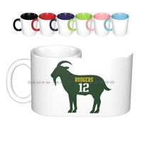 goat ceramic mugs coffee cups milk tea mug goat g o a t greatest of all time green bay cheese cheeseheads packers go pack go