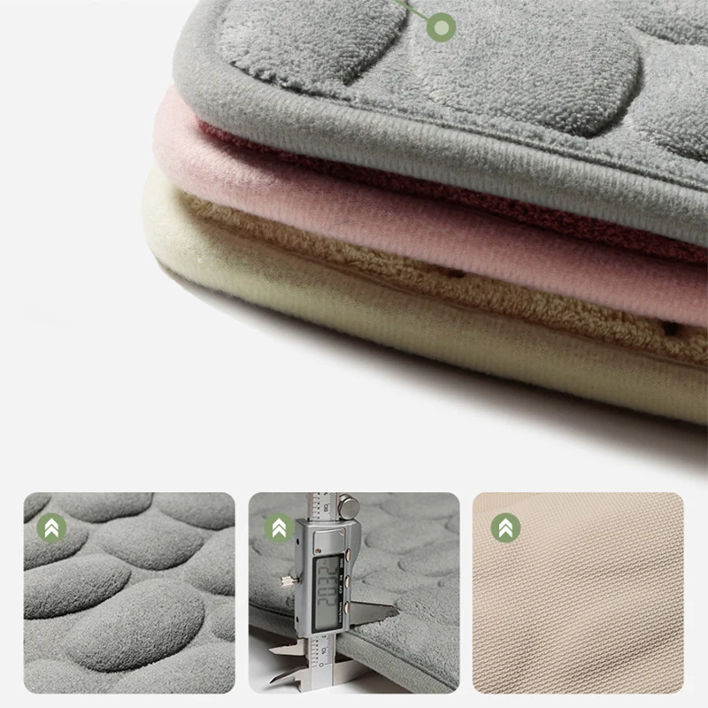 

Non-Slip Bathroom Carpets Water Absorbent Bath Mats Coral Fleece Memory Foam Rug Soft Comfortable Floor Mat For Home Decor