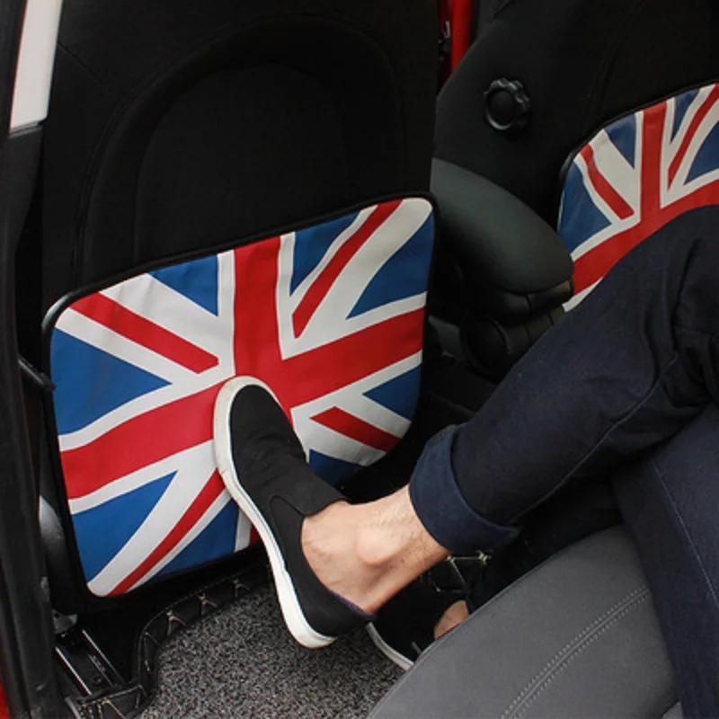 

Union Jack Car Seat Anti-Dirt Pad Child Anti-Kick Mat For MINI ONE COOPER S F54 F55 F56 F60 R55 R56 R60 R61 Car-Sytling 2Pcs/Set