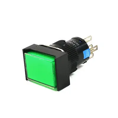 Панель установлен 5P 220V светодиодный самозапирающийся зеленый прямоугольная