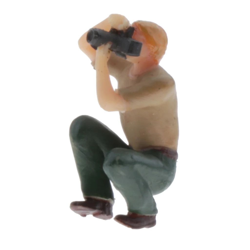 

1:64 Scale Photographer Miniature PVC People Scenario Model Group DIY Model Decor