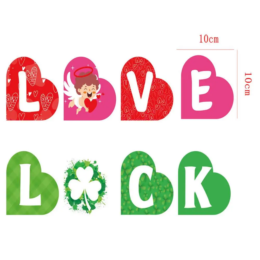 Деревянный Декоративный Настольный знак для Дня Святого Валентина 4 шт. ручная