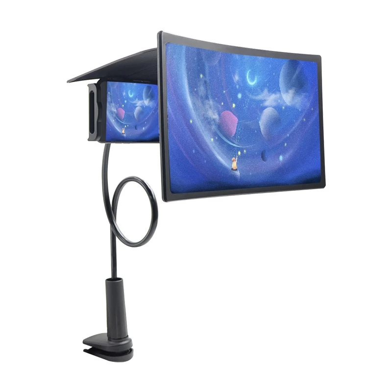 12 дюймов мобильный телефон Sn nifier проекции Кино ленивый кронштейн 3D изогнутые