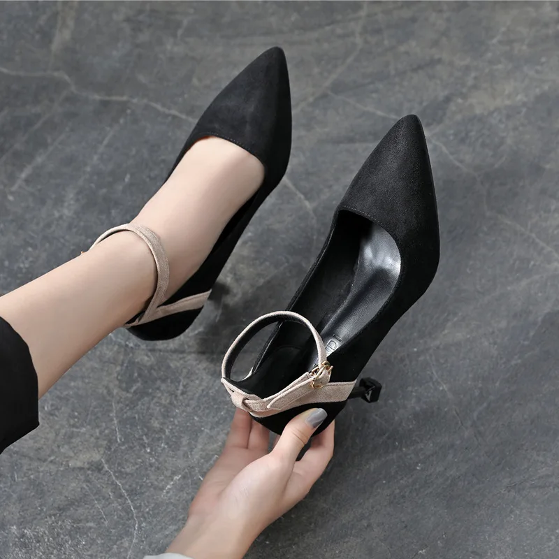 Новинка 2019 года выразительные элегантные женские туфли на высоком каблуке в