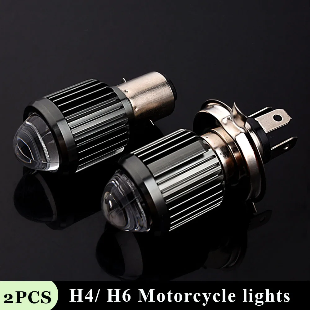 Мотоциклетная фара DARKEYE H4, светодиодная бело-желтая электрическая фара с дальним и ближним светом, встроенный прожектор, двухцветная лампа h6