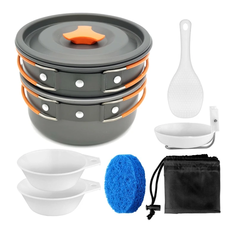 

Camping Cookware Outdoor Cookware Set Camping Tableware Cooking Set Travel Tableware Cutlery Utensils Hiking