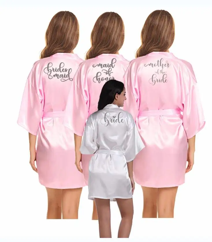 Новый Великолепный сиреневый халат Атласный для невесты женские вечерние Халаты