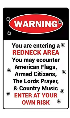 Громкая музыкальная жестяная вывеска Redneck для двора цирковечерние фермы