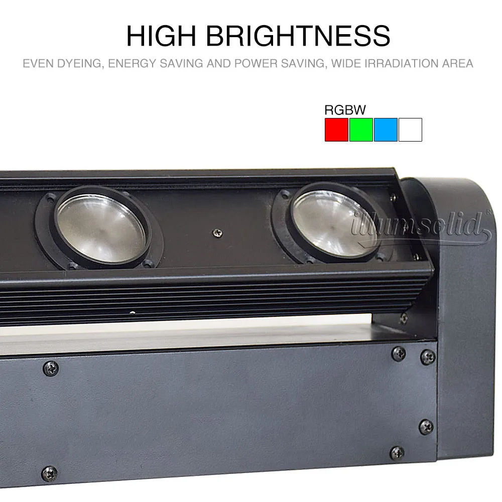 Профессиональный светодиодный светильник с движущейся головкой 8x12 Вт RGBW