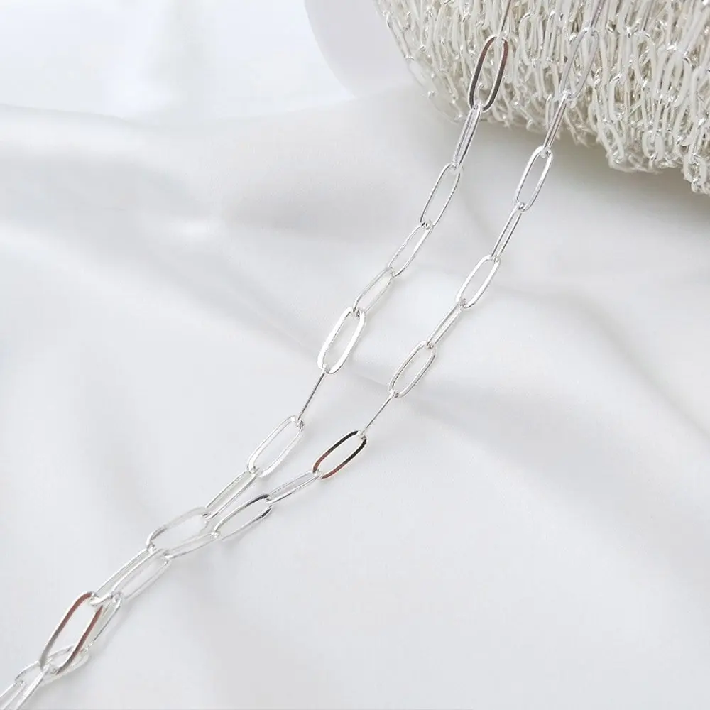 Посеребрённое ожерелье цепочка длиной 1 метр цепочки для самостоятельного