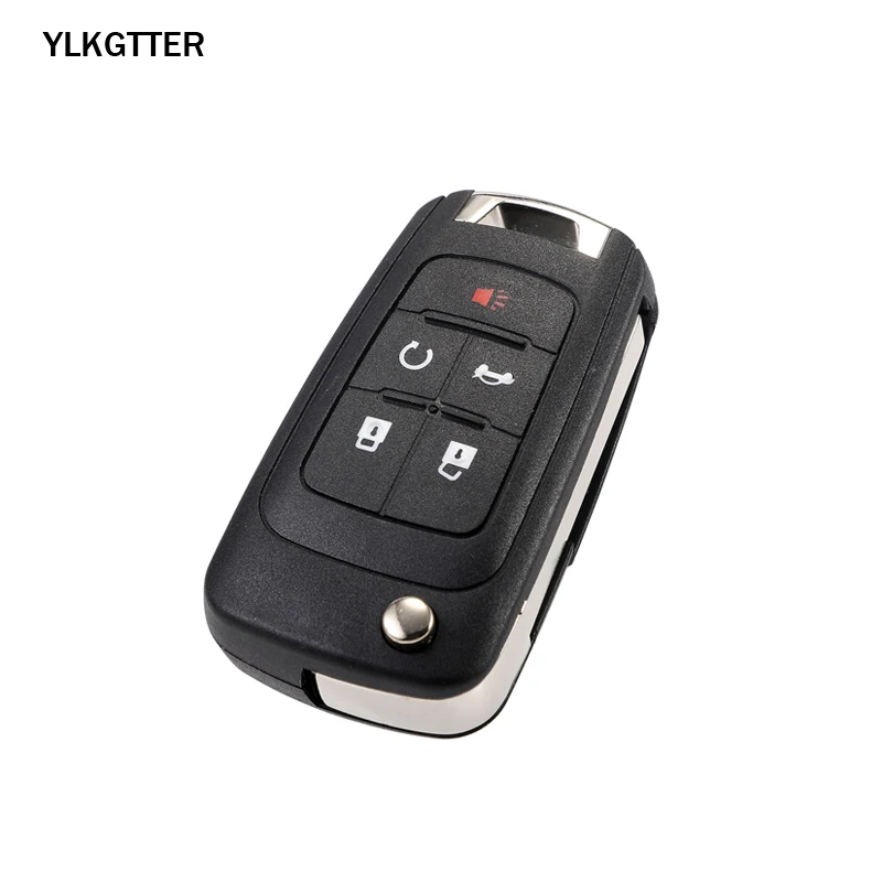 YLKGTTER 5 Кнопка флип складной дистанционный ключ костюм для Buick Lacrosse Encore Regal Verano 2011- с ID46 чип и HU100 лезвие