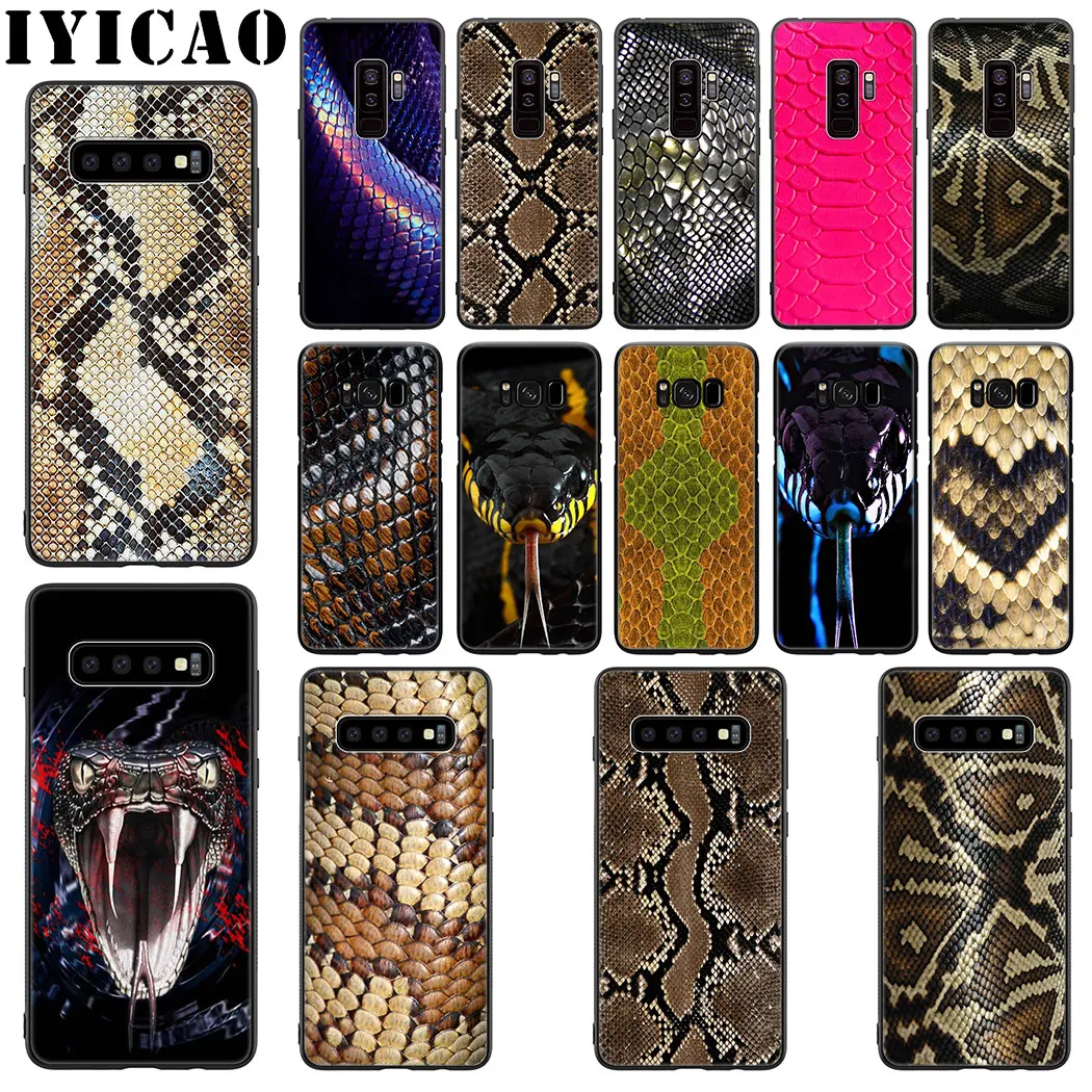 Модный мягкий силиконовый чехол со змеиной кожей для Samsung Galaxy S20 S10 S9 S8 Lite Plus Ultra S10E