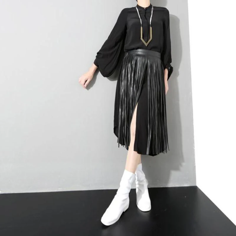 

Colle Leather Designer Belts for Women Long Waist Wide Belt Fashion Tassel Belt Fringe