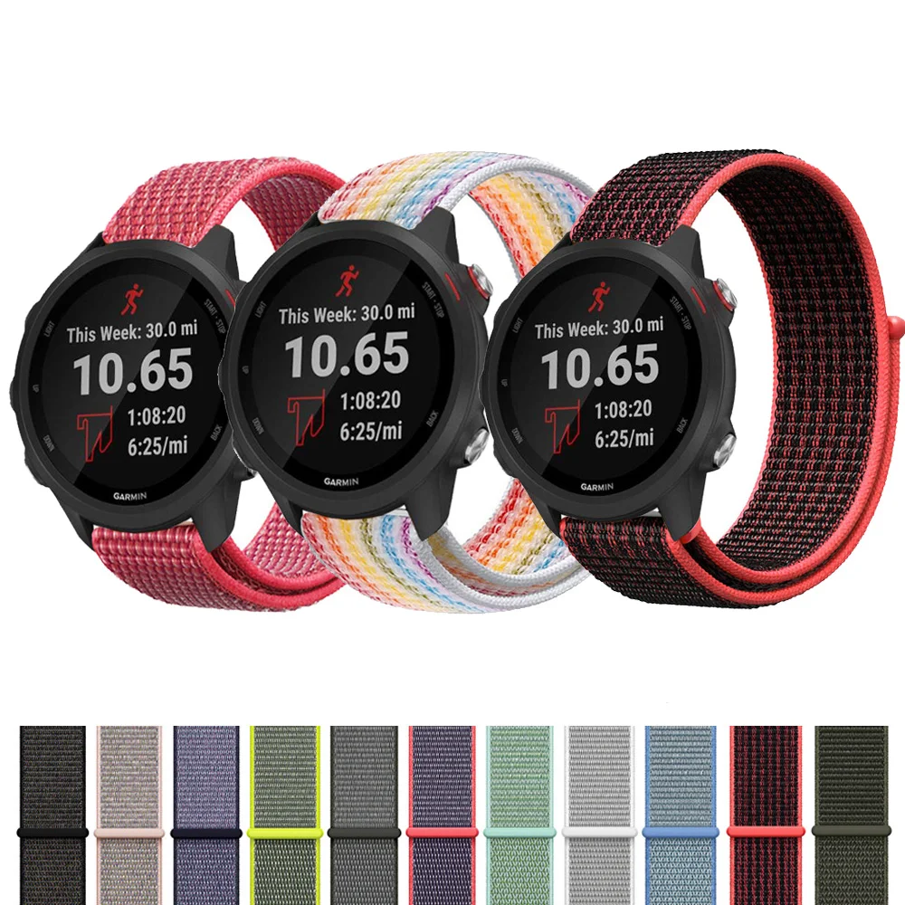Нейлоновый ремешок петля для Garmin Forerunner 245 M/Garmin vivoactive 3 645 Смарт часы браслет