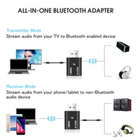 Bluetooth-compatible 50 Audio Transmitter Receiver 35mm AUX USB Music Stereo Dongle Wireless Adapter For TV PC Headphones