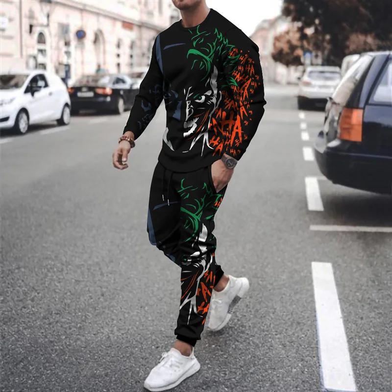 

2021 Fashion Oil Painting Printed Sweater Autumn and Winter Suit Men's Sweatshirt Jogging Comfortable Harajuku Men's Sportswear