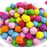 30pcs 1112mm mixed color rose flower shape acrylic beads for jewelry making diy necklace bracelet accessories