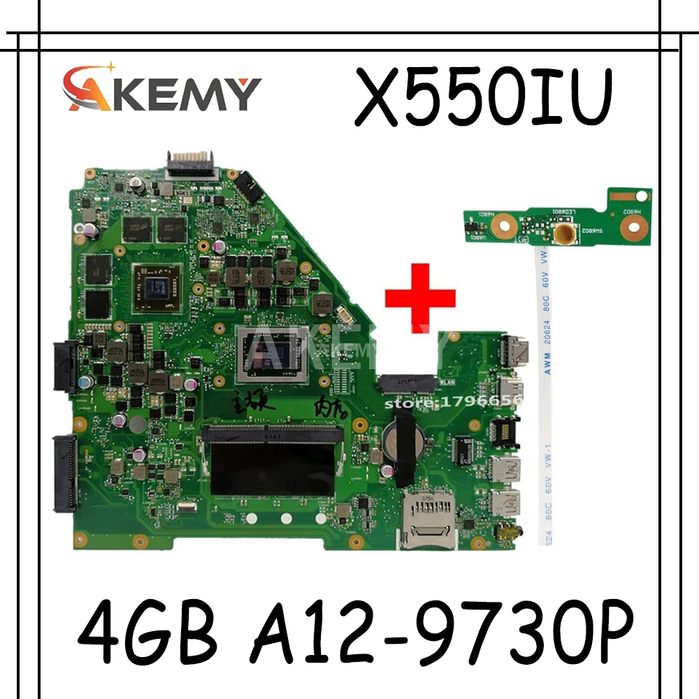 Akmey X550IU материнская плата для ноутбука Asus X550IK X550I VX50IU9830 протестированная