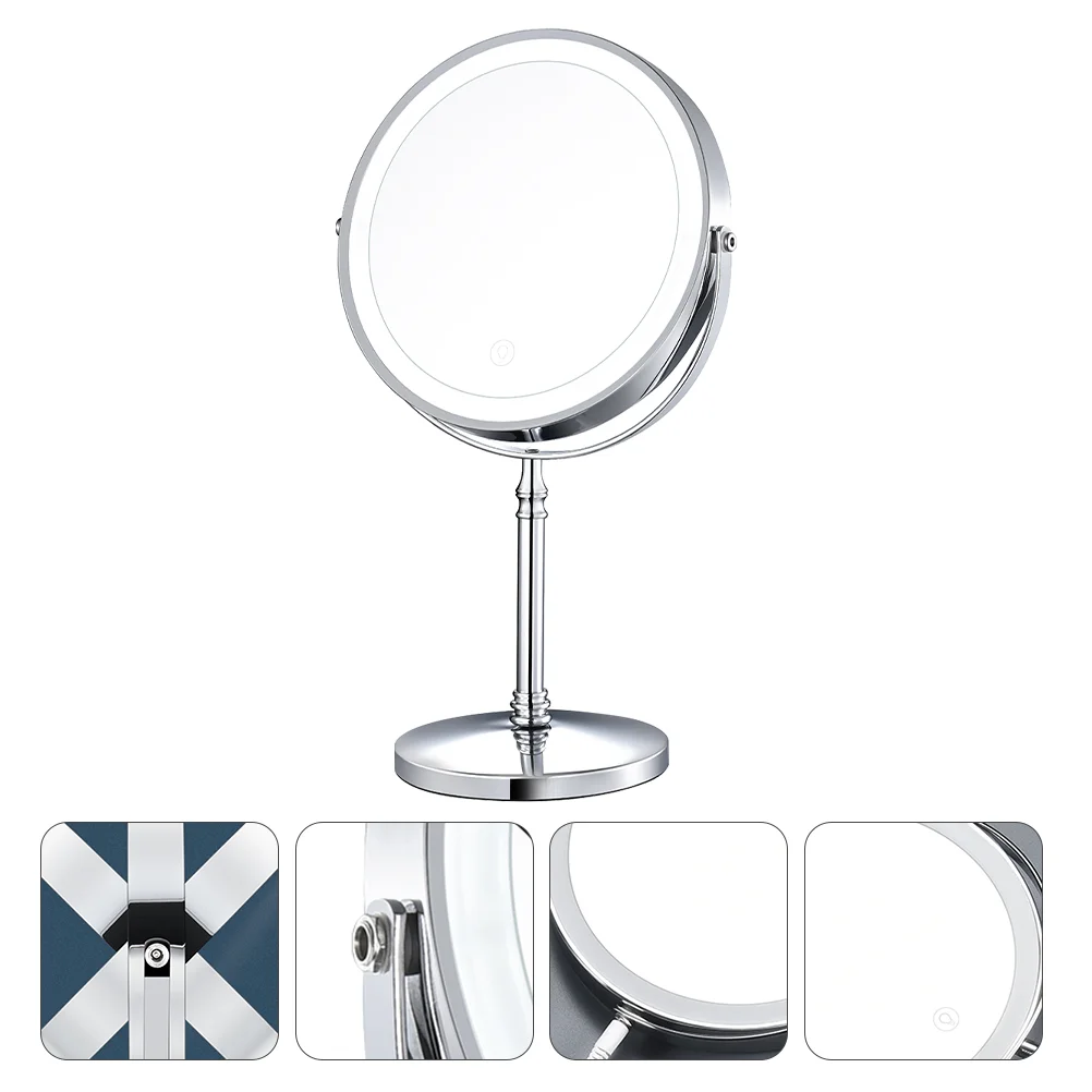 

Rechargeable 10X Magnifying Makeup Mirror LED Light Bathroom Tabletop Mirror
