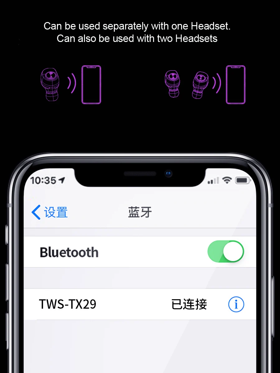 TWS Bluetooth Беспроводной наушники Шум шумоподавления громкой связи Bluetooth гарнитура для Беспроводной гарнитура стерео Hi-Fi наушники с зарядный Чехол для мобильного телефона