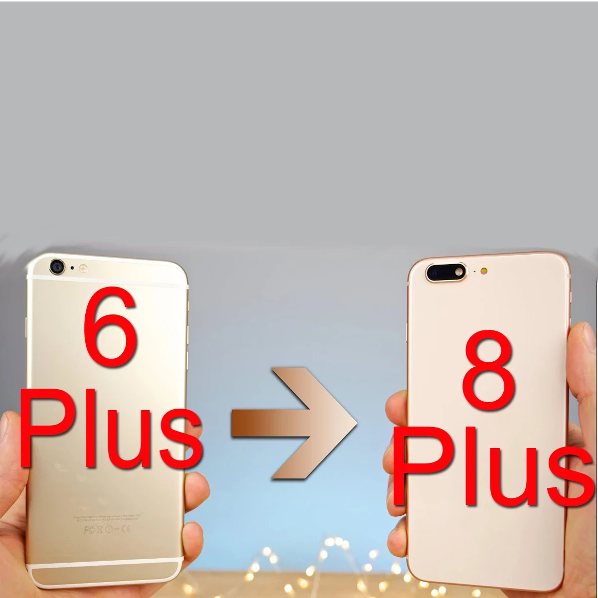 AAA Качество стеклянный корпус задняя крышка для iPhone 6 6s plus как 8 шасси Крышка