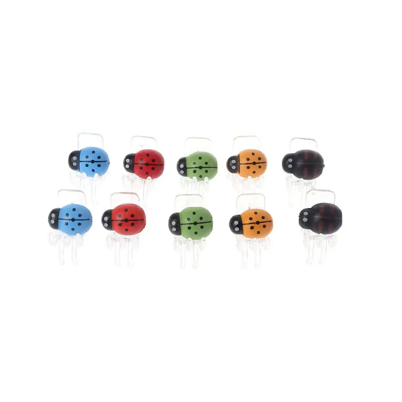 

10 Pieces Of Cute Ladybug Plastic Clip Stem Support Clip, Used To Support Stems And Vines To Grow Gardening Supplies