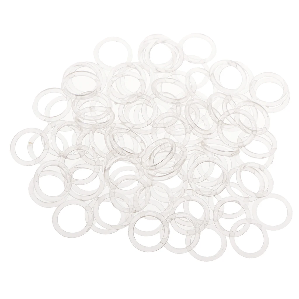 

100pcs Clear Nylon Bra Strap Adjuster Slider O Ring Lingerie Sewing Crafts Bra Straps Slide Buckle