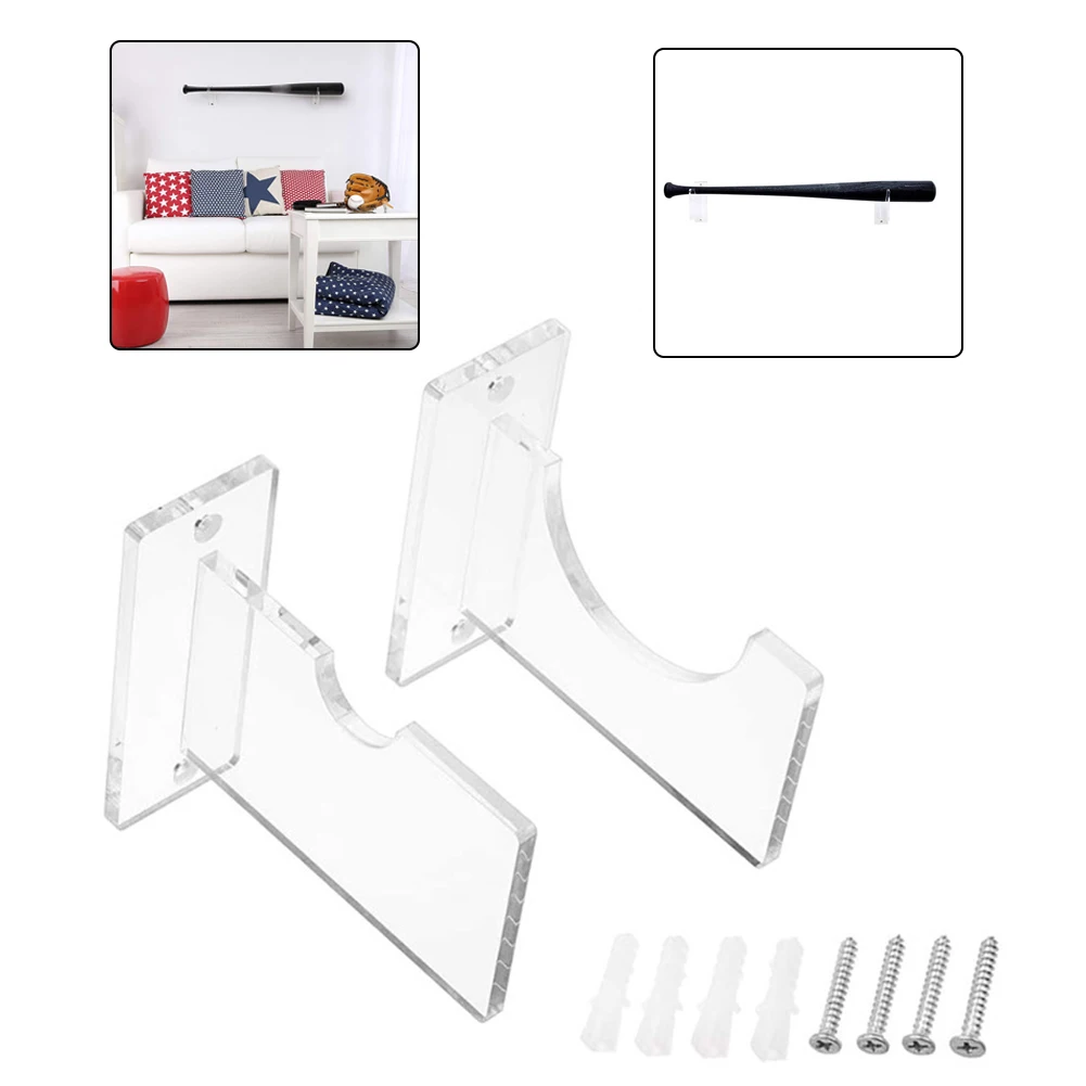 

Baseball Wall Mount Bat Display Holder Rack Portable Wall Mount Stand Softball Bat Hockey Stick Rack Bracket BaseballAccessories