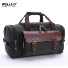 Холщовые дорожные спортивные сумки для мужчин и женщин XA1741C, вместительный винтажный чемодан для поездок на ночь и выходные, портфель на плечо