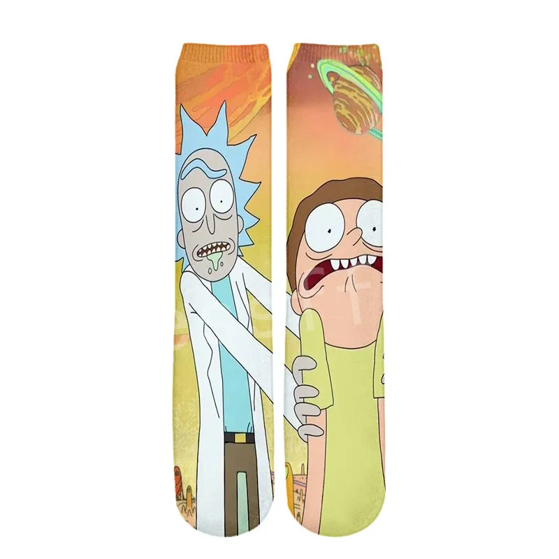 Tessffel Rick and Morty/Повседневные носки унисекс с 3D принтом для мальчиков/девочек/мужчин/женщин, забавные яркие подвески, носки до щиколотки, стиль-6