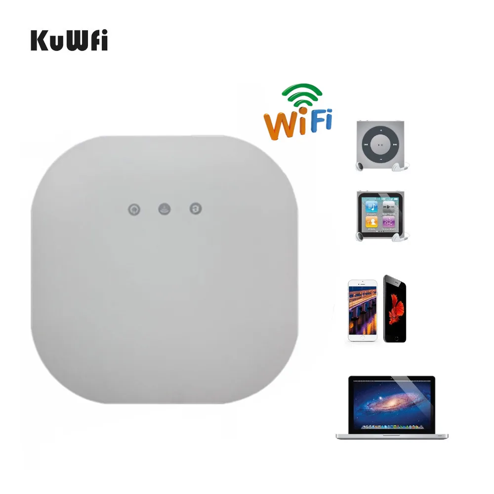 

KuWFi 300 Мбит/с Крытый потолок Беспроводной Wi-Fi точка доступа AP Wi-Fi ретранслятор расширитель маршрутизатор 12 В 1A DC адаптер питания