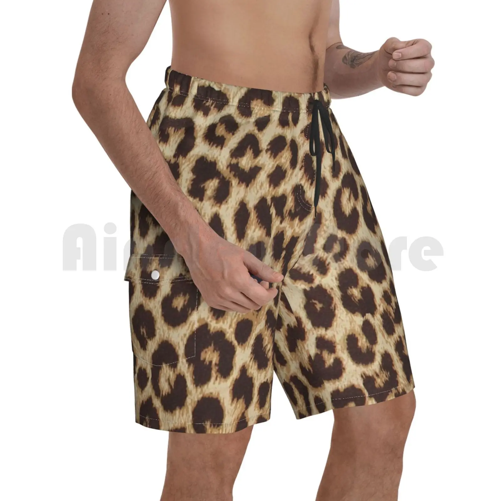 

Пляжные шорты с леопардовым принтом, милые женские Современные шорты с леопардовым принтом, абстрактные животные