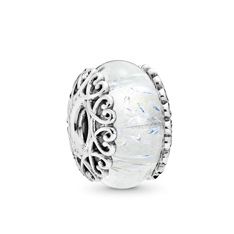 2 шт./лот европейские симфонии белые муранские стеклянные Хрустальные Бусины