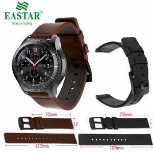 Ремешок из натуральной кожи для Samsung Gear S3, galaxy watch active 40 мм, 44 мм, для Gear S3 Classic galaxy watch active 46 мм