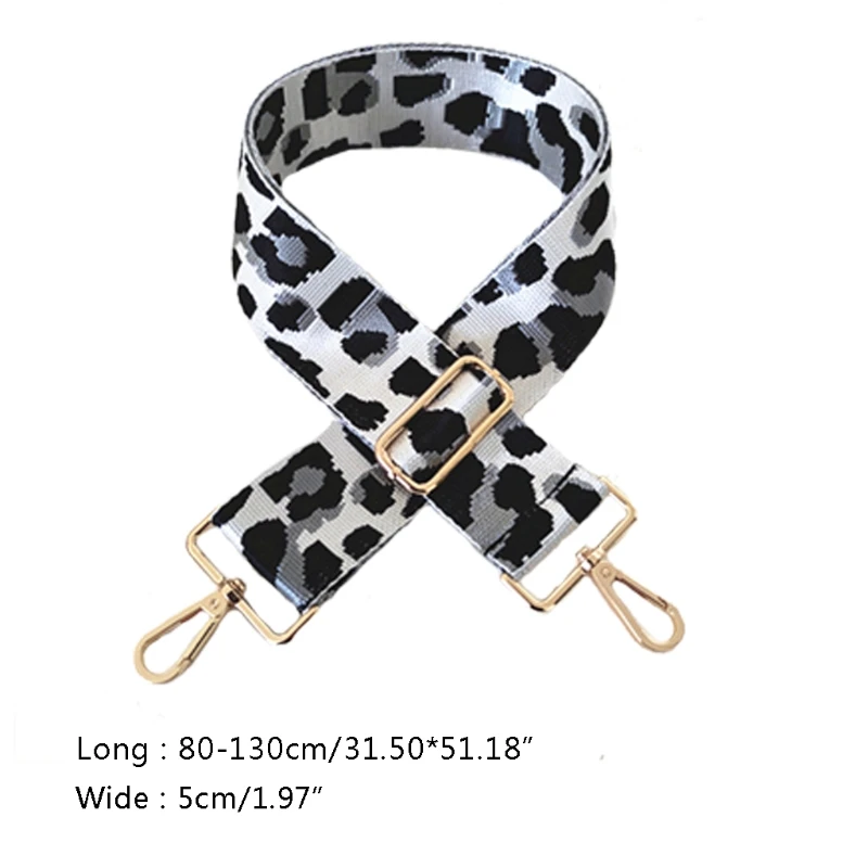 

J60D Sturdy Leopard Print Bag Strap for Handbags Crossbody Shoulder Bag Belts